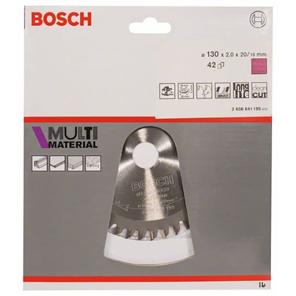 Bosch Professional Cirkelsågblad Mm Mu H 130x20-42 Silver