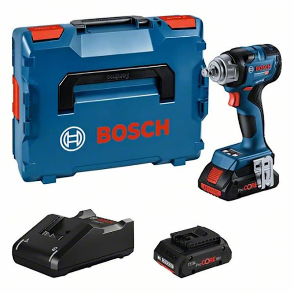 Bosch Professional Sladdlös Slagborrmaskin Gds18v-330hc 2x4pc Gal18v Como Lboxx Silver