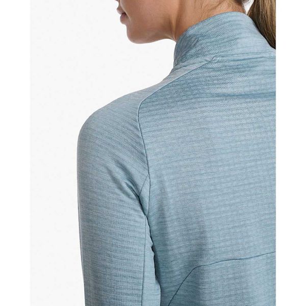 2xu T-shirt Med Halv Dragkedja Ignition Grå L Kvinna