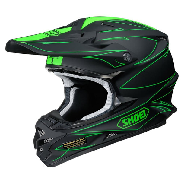 Shoei Motocross Kypärä Vfx-w Hectic Tc4 Vihreä XL