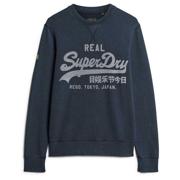 Superdry Classic Vl Graphic Tröja Blå 2XL Man
