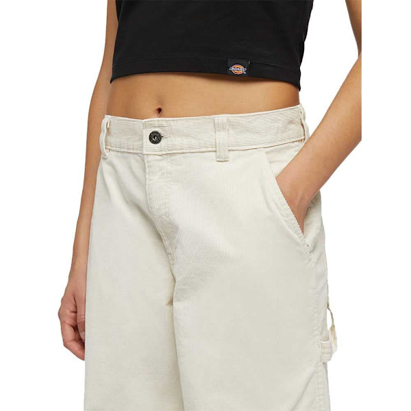 Dickies Corduroy Carpenter Byxor Vit,Grå 28 / Regular Kvinna