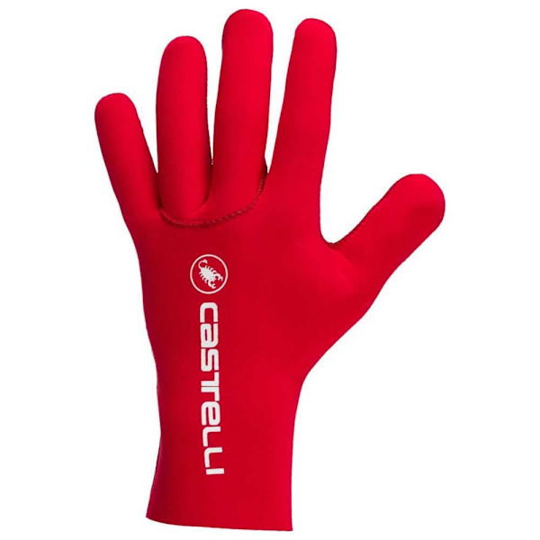 Castelli Lange Handsker Diluvio Rød L-XL Mand