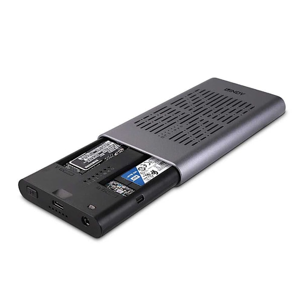 Lindy Hårddiskbox Ssd Nvme M.2 Silver