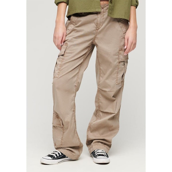 Superdry Cargobyxor Low Rise Straight Cargo Beige 30 Kvinna
