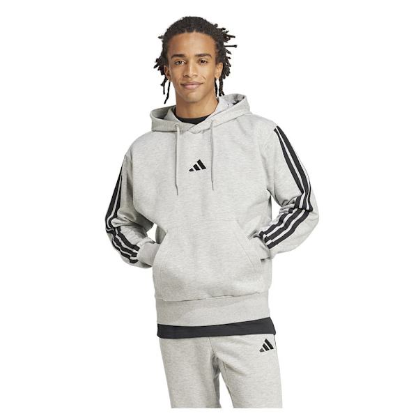 Adidas Essentials 3 Stripes Fleece Hættetrøje Grå XL / Regular Mand