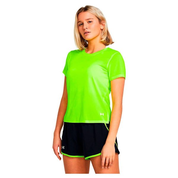 Under Armour Lyhythihainen T-paita Launch Vihreä L Nainen