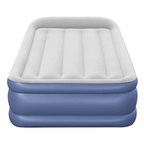 Bestway Forstærket Indbygget Pumpe Enkelt Luftseng Tritech Twin Hvid 191x97x46cm