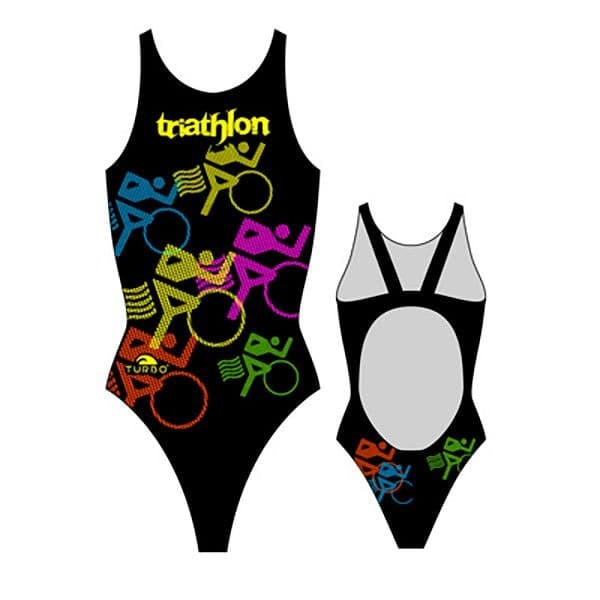 Turbo Badedragt Bikes Triathlon Sort XL Kvinde