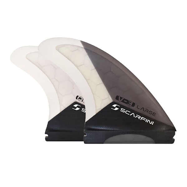 Scarfini Fin Sæt Velox Carbon Base Fiver Transparent L