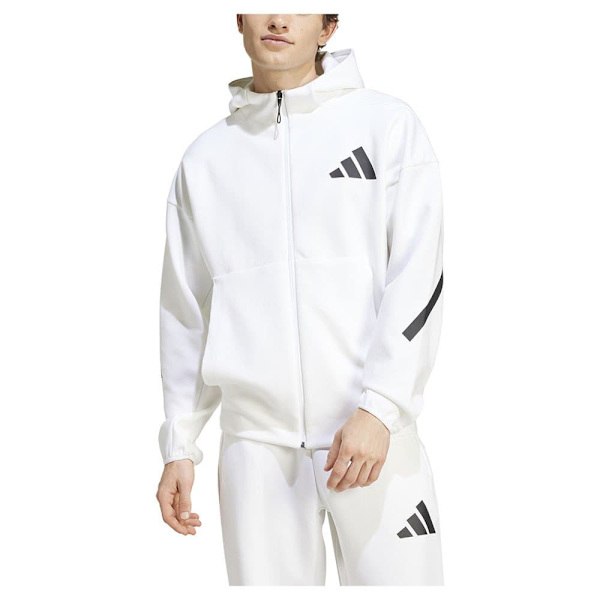 Adidas New Z.n.e Sweatshirt Med Lynlås Hvid S / Regular Mand