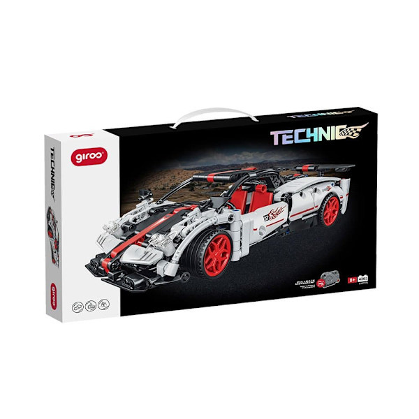 Giros Byggeri Spil Technic Racing Car Pullback Søvfarvet