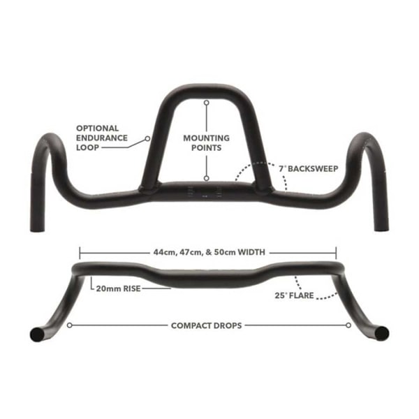 Redshift Sports Styre Med Loop Kitchen Sink Silver 31.8 mm / 530 mm