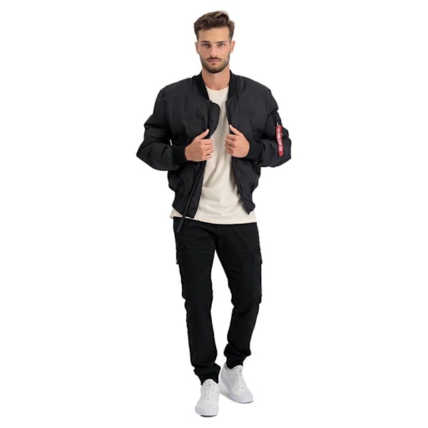 Alpha Industries Ma-1 Emb Logo Puffer Bomberjakke Sort 3XL Mand