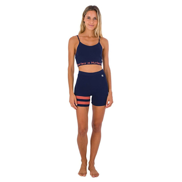 Hurley Contrast Text Sport-bh Lila S Kvinna