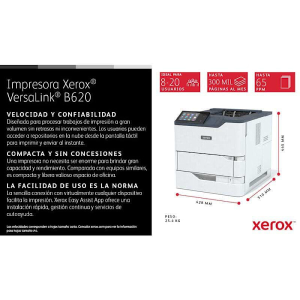 Xerox Laser Printer Versalink B620 A4 61ppm Dup