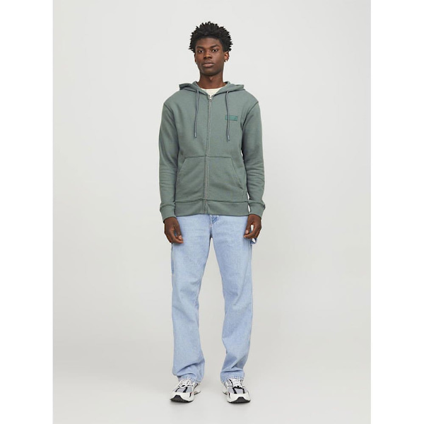 Jack & Jones Sweatshirt Med Fuld Lynlås Faded Grå L Mand