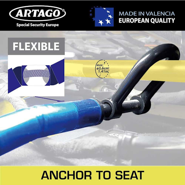 Artago Kædelås 582/b Steering Wheel/seat Transparent 80 cm