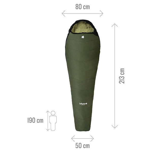 Lafuma Sovsäck Active 5°c Grönt Long / Right Zipper