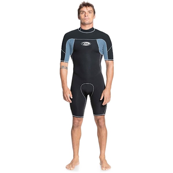 Quiksilver Lyhythihainen Takavetoketjullinen Neopreenipuku Cp Saturne 2/2 Musta S