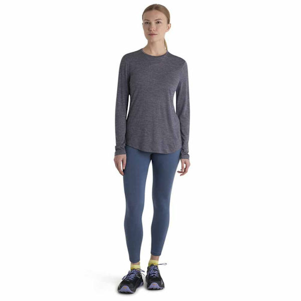Icebreaker Merino 125 Cool-lite Sphere Iii T-shirt Med Lange ærmer Grå XL Kvinde