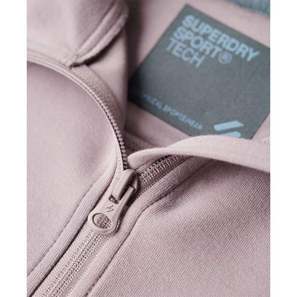 Superdry Sport Tech Relaxed Sweatshirt Med Dragkedja Rosa L Kvinna