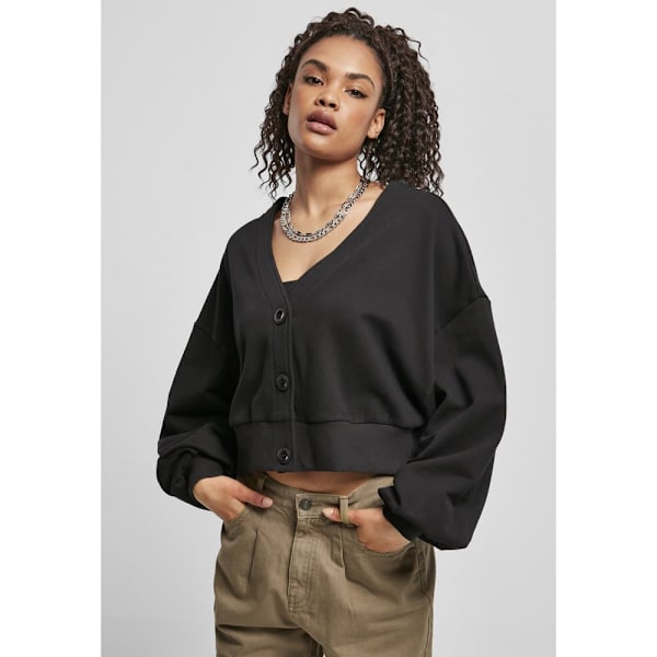 Urban Classics Organic Oversized Terry Gt Cardigan Sort 4XL Kvinde