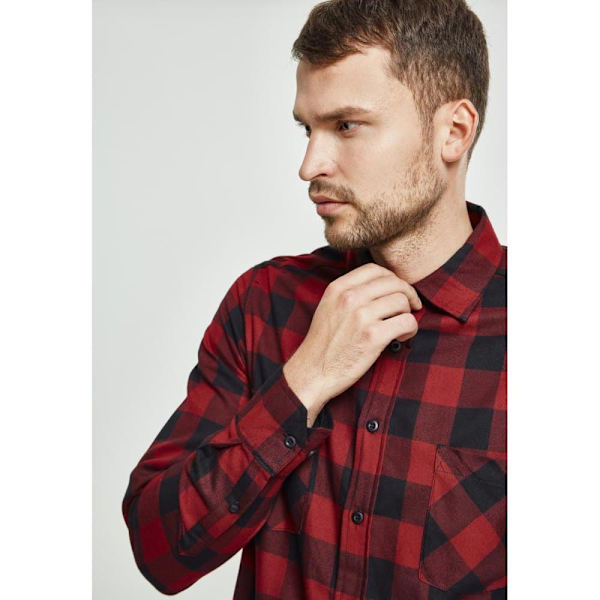 Urban Classics Basic Flannelskjorte Sort L Mand