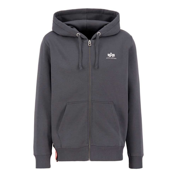 Alpha Industries Basic Zip Sl Tröja Med Huva Grå M Man
