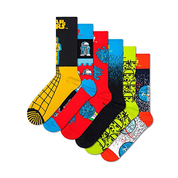 Happy Socks Halva Strumpor Star Wars™ Gift Set 6 Par Flerfärgad EU 41-46 Man