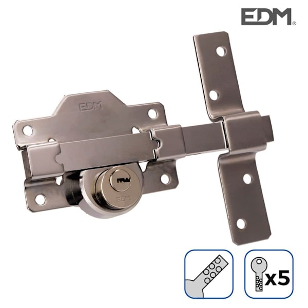 Edm Bult 83x173 Mm With 5 Keys Silver