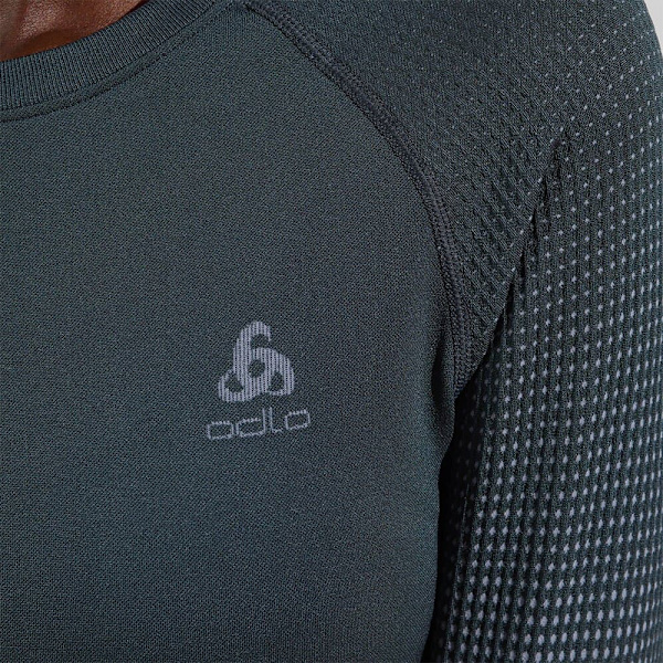 Odlo Top Crew Neck Performance Warm Eco Blå L Kvinde