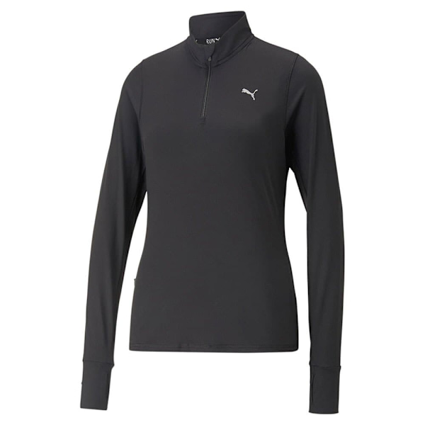 Puma Run Favorite Halv Lynlås Sweatshirt Sort M Kvinde