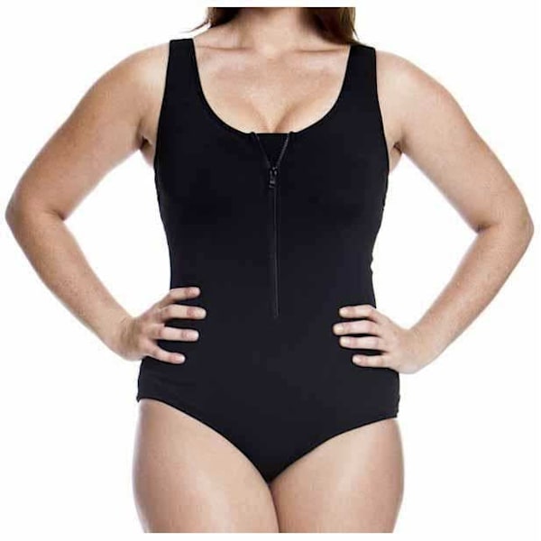 Funkita Badedragt Zip Front Sort AUS 12 Kvinde