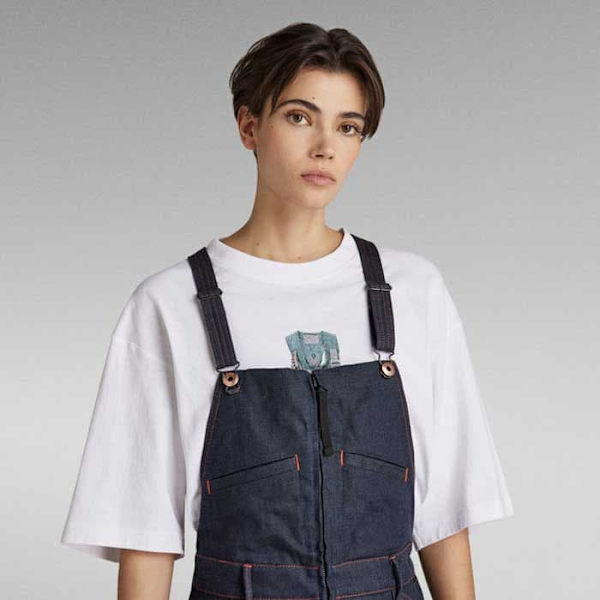G-star Haalari E Lined Bib Overall Sininen M Nainen