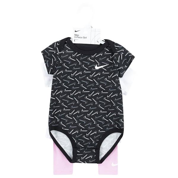 Nike Kids Baby Set Set Swoosh Logo 3 Enheter Flerfärgad 6 Months Flicka