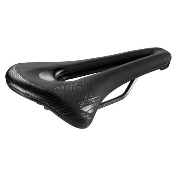 Selle San Marco Satula Shortfit 2.0 Supercomfort Open-fit Racing Wide Musta 155 mm