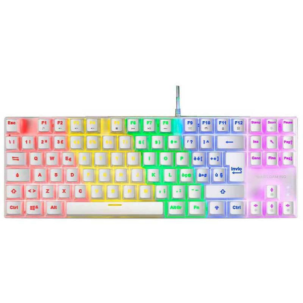Mars Gaming Mk80 Switch Red Mekaniskt Spelande Tangentbord Vit