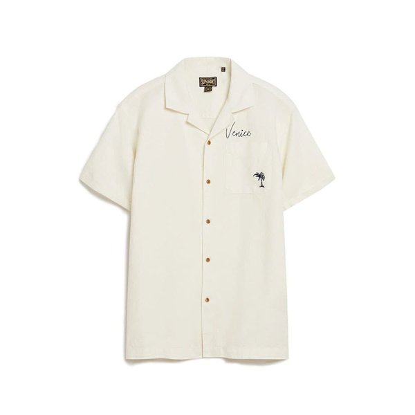 Superdry Vintage Resot Lyhythihainen Paita Beige 3XL Mies