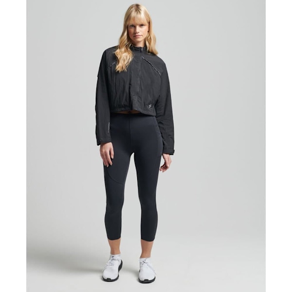 Superdry Jakke Run Cropped Weatherproof Sort L Kvinde
