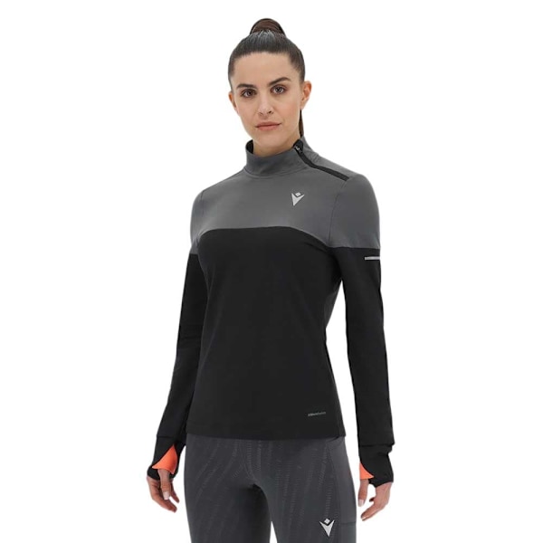 Macron Delia Halv Lynlås Sweatshirt Sort XS Kvinde