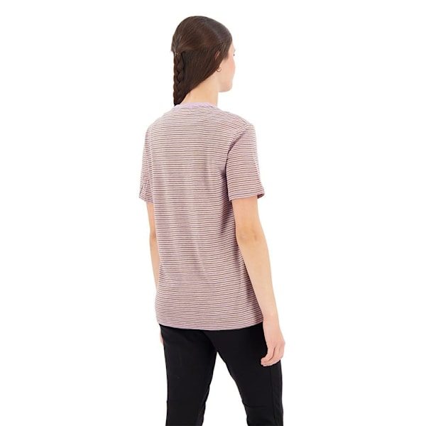 Icebreaker Merino Linen Stripe T-shirt Med Korta ärmar Lila XS Kvinna