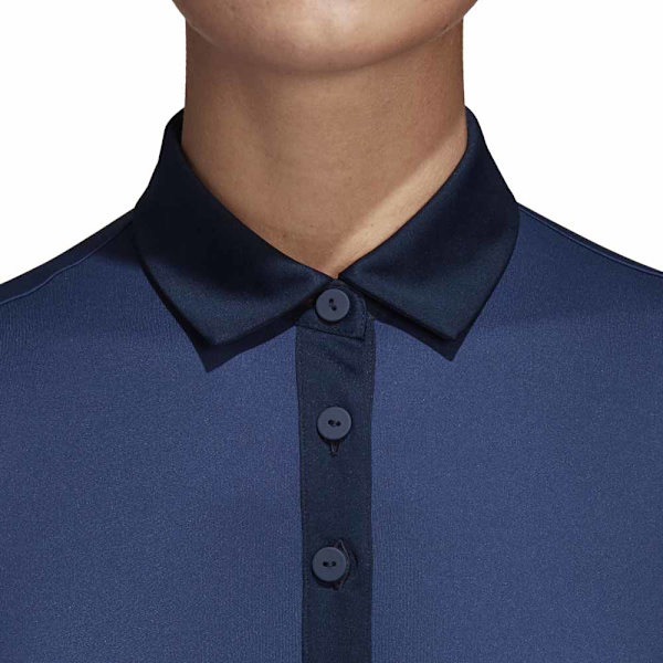 Adidas Kortärmad Pikétröja Club 3 Stripes Blå M Kvinna