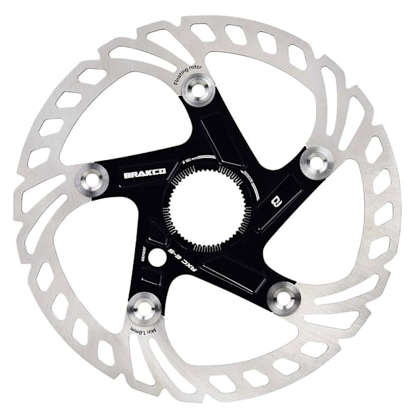Brakco Axc Cl Floating Cnc E-bike 2 Mm Bremse Skive Søvfarvet 160 mm