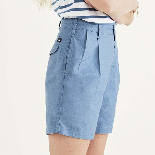Dockers Shorts Pleated Original Blå 29 Kvinna