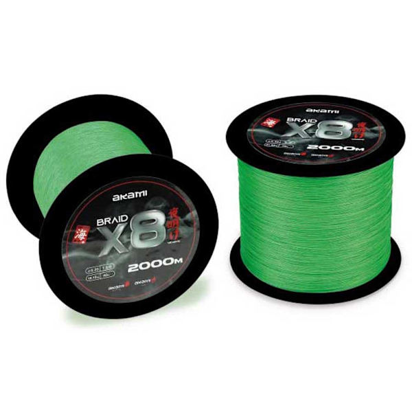 Akami Flätad Linje Yoake X8 2000 M Grönt 0.350 mm