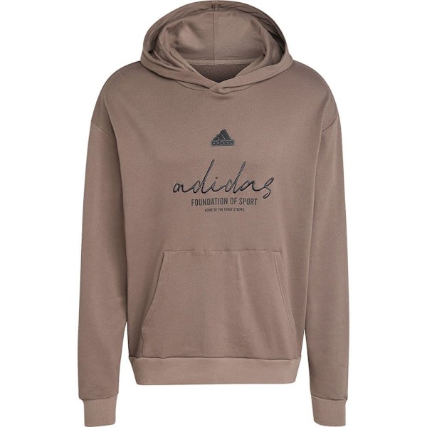 Adidas Brand Love French Terry Tröja Med Huva Brun L / Regular Man