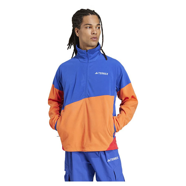 Adidas Terrex Multi Climawarm Fleecejakke Med Halv Lynlås Orange,Blå L Mand