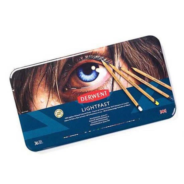 Derwent Metallisk Låda Penna Lightfast 36 Enheter
