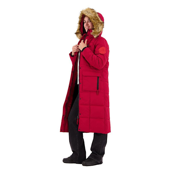Superdry Faux Fur Everest Jacka Longline Röd L Kvinna